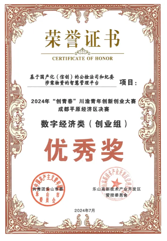 2024 创青春川渝优秀奖